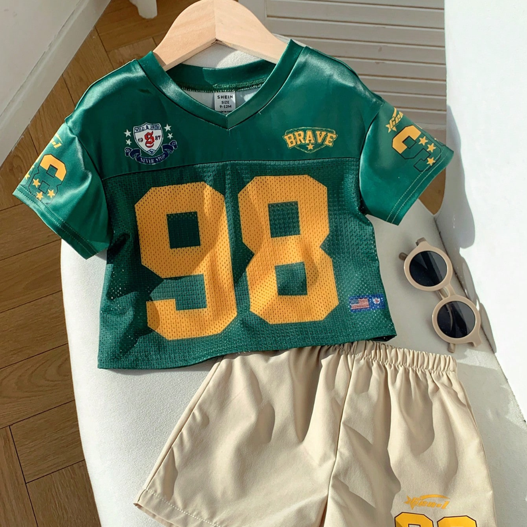 2-Piece Baby Boy Sporty Jersey Set