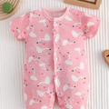 Newborn Baby Girl Short Sleeve Jumpsuit