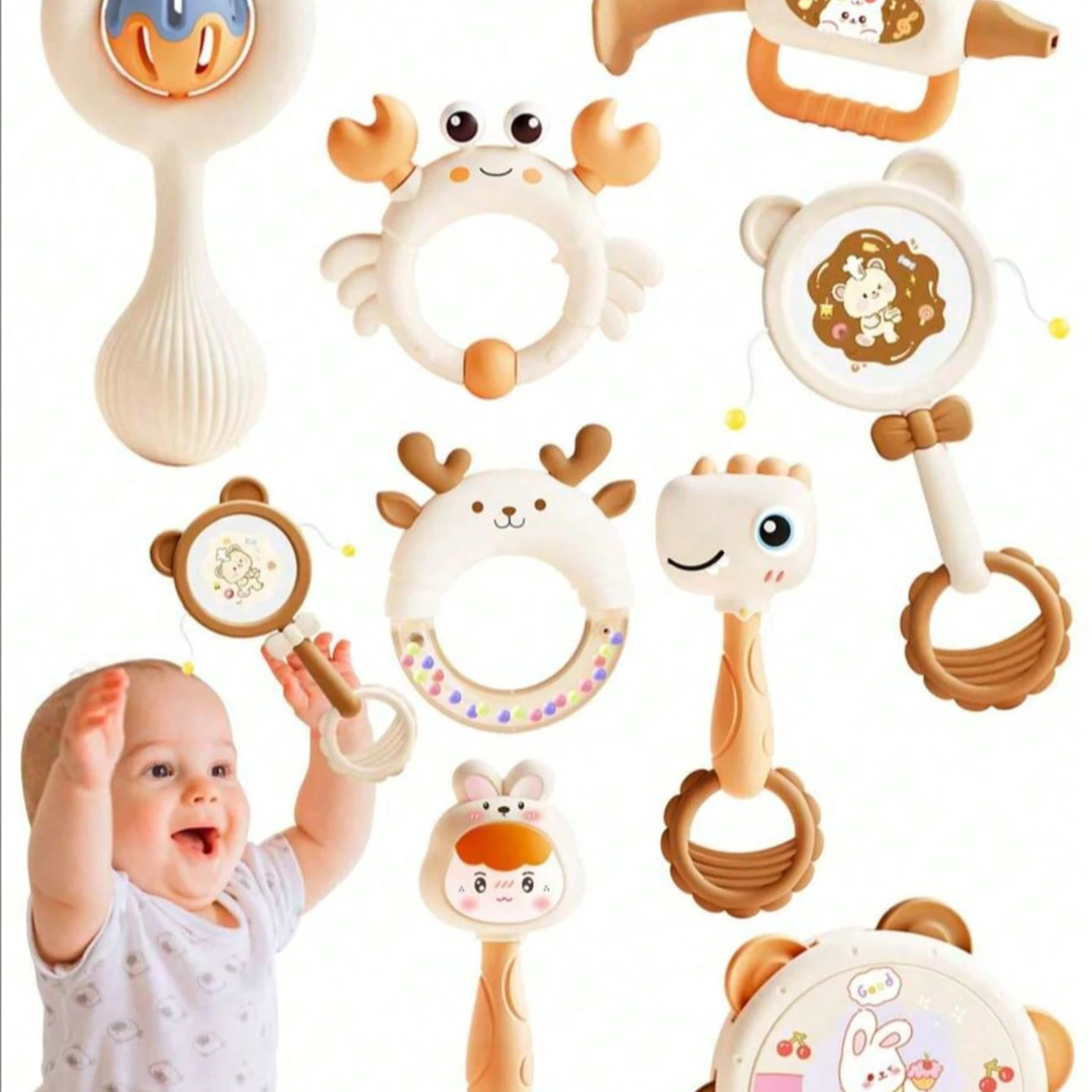 Baby Rattle & Sensory Soothing Toy Set for Newborns