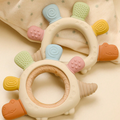 Silicone Brachiosaurus Dinosaur Teething Ring Rattle Toy